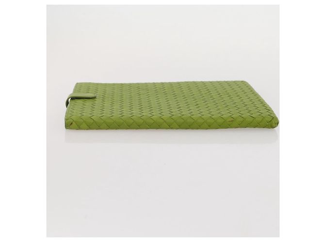 Housse iPad BOTTEGA VENETA INTRECCIATO en cuir Vert Auth 204255 - vue 8