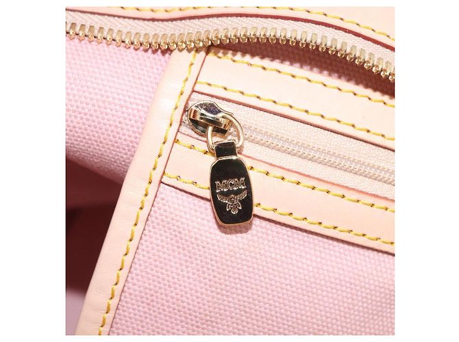 MCM Vicetos Logogram Tote Bag PVC Leather White Auth 205128 Weiß - Ansicht 27