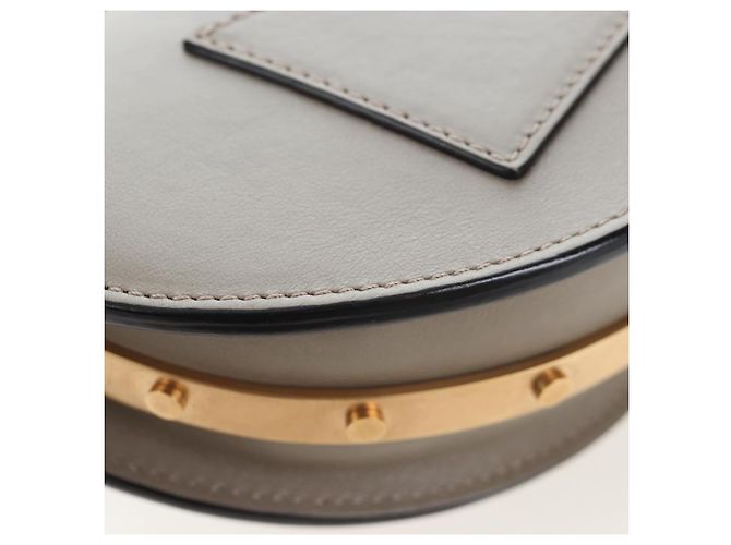 Chloé Chloe Nile Minaudiere Handtasche Leder 2way Beige Gold Auth 203780V Golden - Ansicht 15