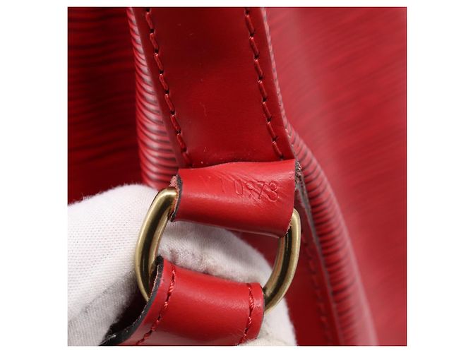 Borsa a tracolla LOUIS VUITTON Epi Noe Rossa M44007 LV Auth ki6821A Rosso - vista 12