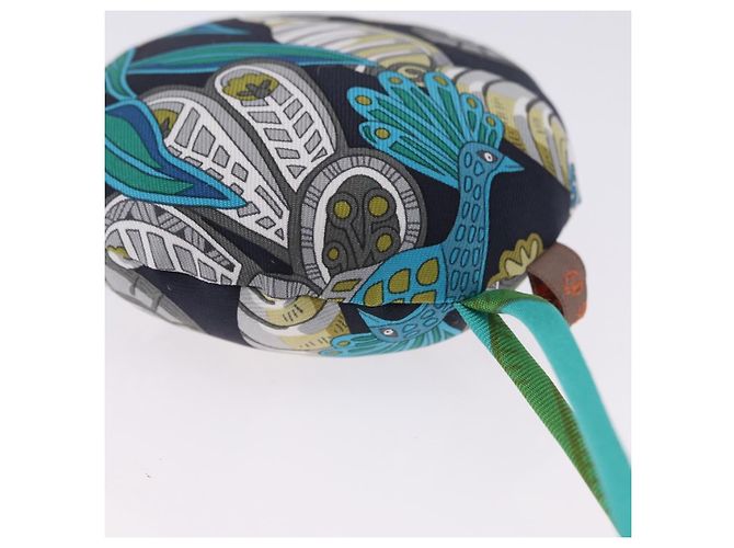 Hermès HERMES Petit Ash Bag Charm Silk Blue Auth 203689M Blau - Ansicht 10