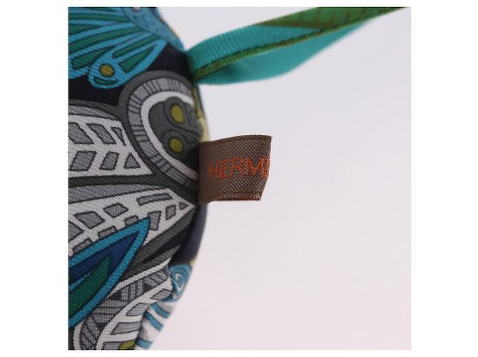 Hermès HERMES Petit Ash Bag Charm Silk Blue Auth 203689M Blau - Ansicht 12