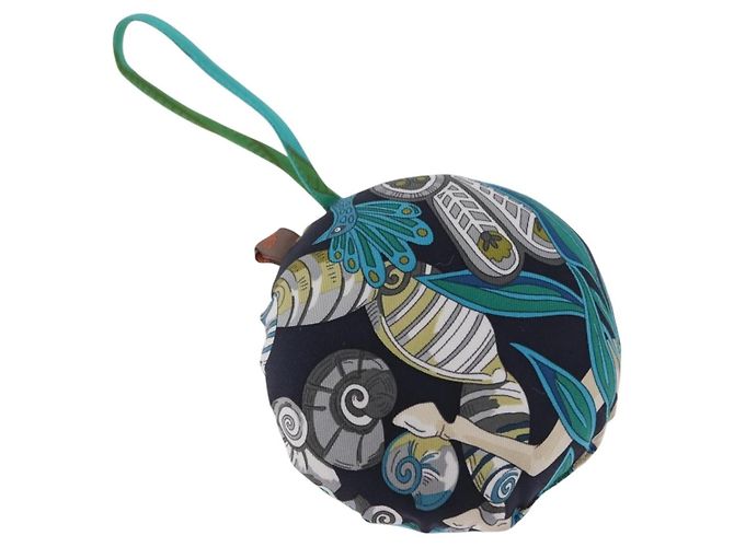 Hermès HERMES Petit Ash Bag Charm Silk Blue Auth 203689M Blau - Ansicht 3