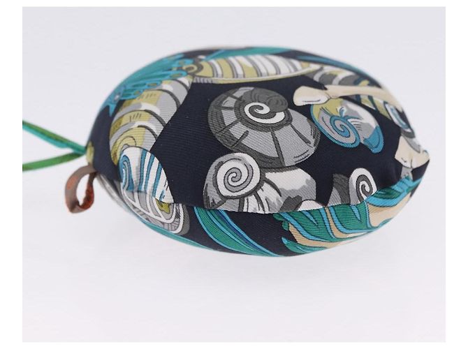 Hermès HERMES Petit Ash Bag Charm Silk Blue Auth 203689M Blau - Ansicht 8