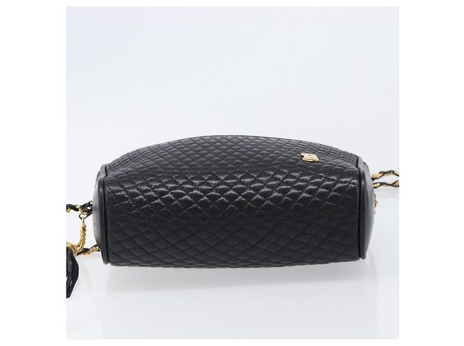 Bolsa de Ombro com Corrente BALLY em Couro Preto e Dourado Auth BA15568A - vista 10