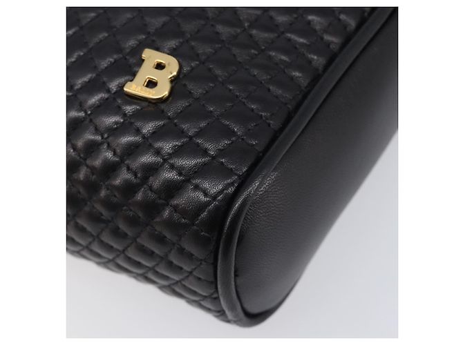 Bolsa de Ombro com Corrente BALLY em Couro Preto e Dourado Auth BA15568A - vista 11