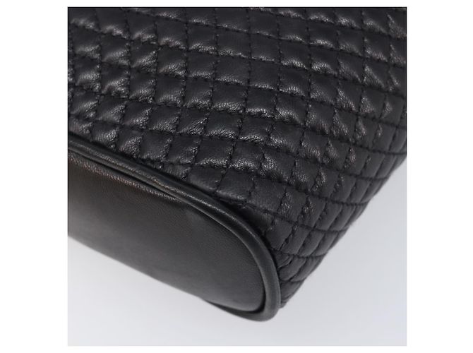 Bolsa de Ombro com Corrente BALLY em Couro Preto e Dourado Auth BA15568A - vista 12