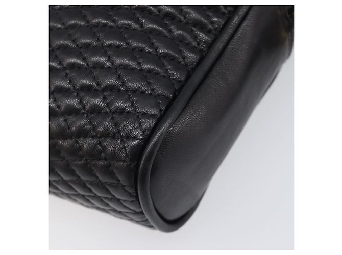 Bolsa de Ombro com Corrente BALLY em Couro Preto e Dourado Auth BA15568A - vista 13