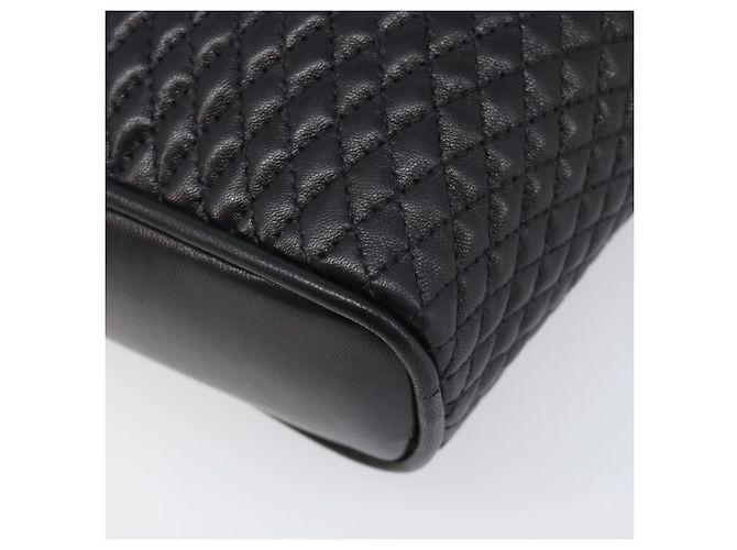 Bolsa de Ombro com Corrente BALLY em Couro Preto e Dourado Auth BA15568A - vista 14
