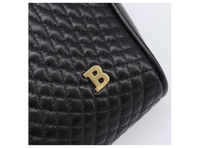 Bolsa de Ombro com Corrente BALLY em Couro Preto e Dourado Auth BA15568A - vista 15