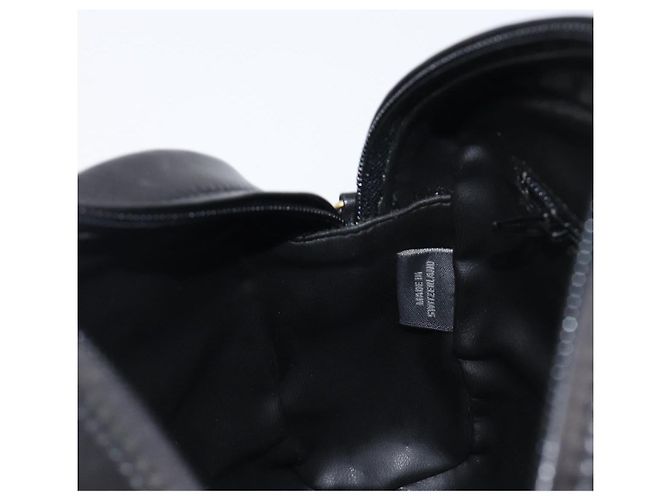 Bolsa de Ombro com Corrente BALLY em Couro Preto e Dourado Auth BA15568A - vista 20