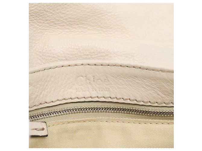 Chloé Borsa a tracolla Chloe Paddington in pelle Outlet White Gold Tone Auth BA15569V Bianco - vista 19