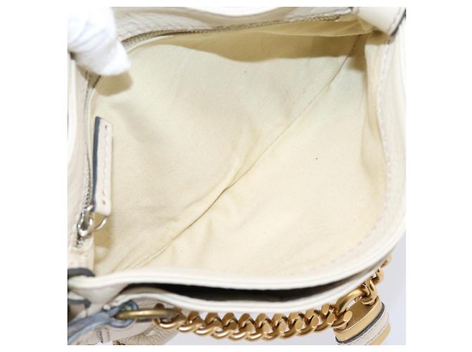 Chloé Borsa a tracolla Chloe Paddington in pelle Outlet White Gold Tone Auth BA15569V Bianco - vista 20