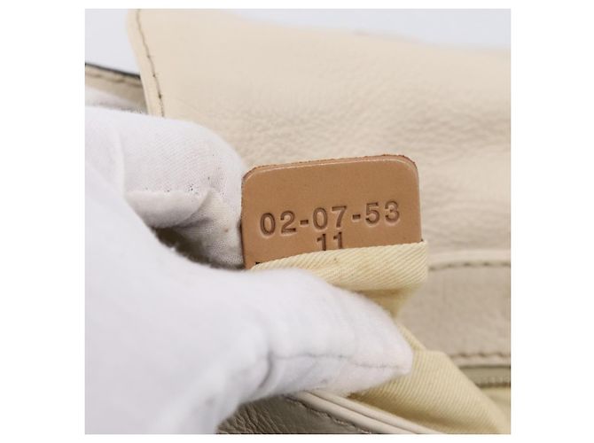 Chloé Borsa a tracolla Chloe Paddington in pelle Outlet White Gold Tone Auth BA15569V Bianco - vista 27