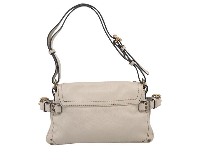 Chloé Borsa a tracolla Chloe Paddington in pelle Outlet White Gold Tone Auth BA15569V Bianco - vista 3