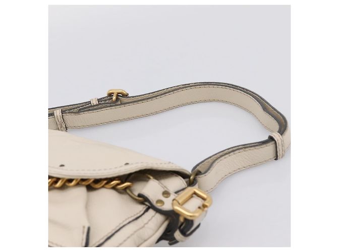 Chloé Borsa a tracolla Chloe Paddington in pelle Outlet White Gold Tone Auth BA15569V Bianco - vista 8