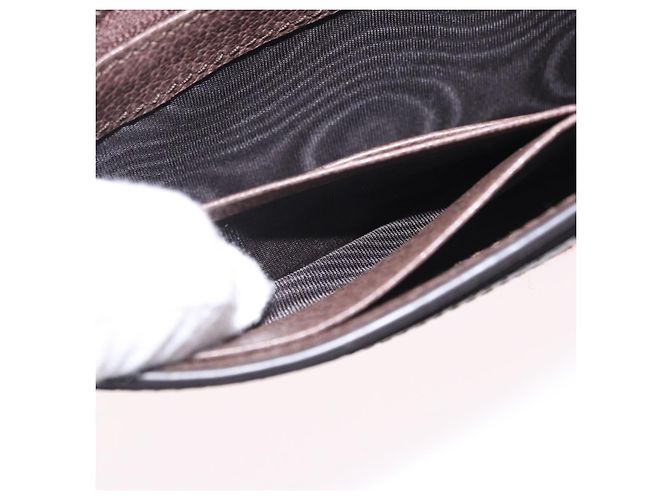 Cartera larga GUCCI GG Supreme PVC Beige Gold Auth 203095M Dorado - vista 19