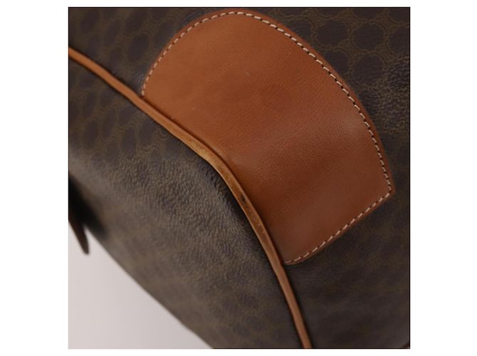 Céline CELINE Macadam Canvas Boston Bag PVC Leather Brown Gold Auth 203442V Braun Golden - Ansicht 13