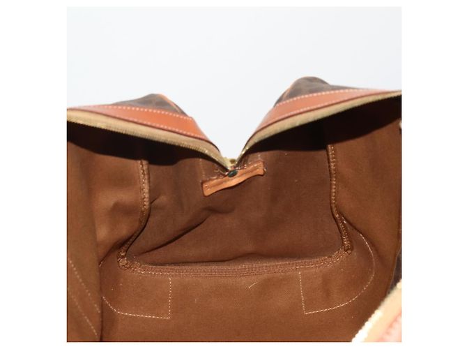 Céline CELINE Macadam Canvas Boston Bag PVC Leather Brown Gold Auth 203442V Braun Golden - Ansicht 20