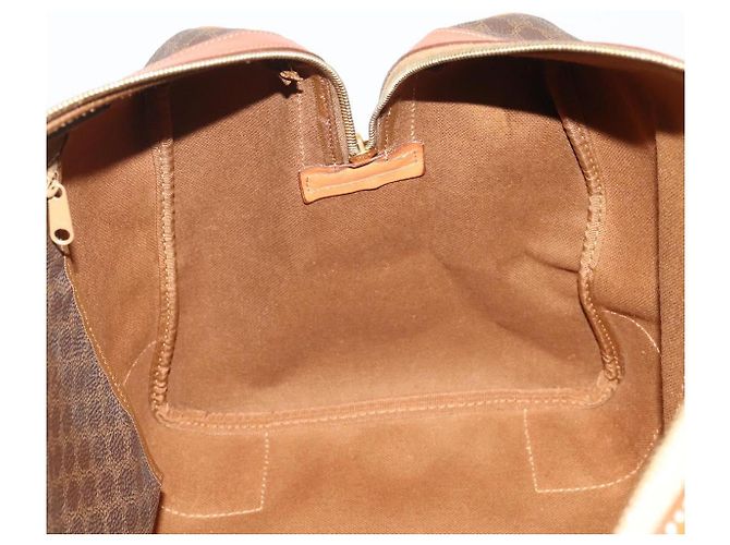 Céline CELINE Macadam Canvas Boston Bag PVC Leather Brown Gold Auth 203442V Braun Golden - Ansicht 21