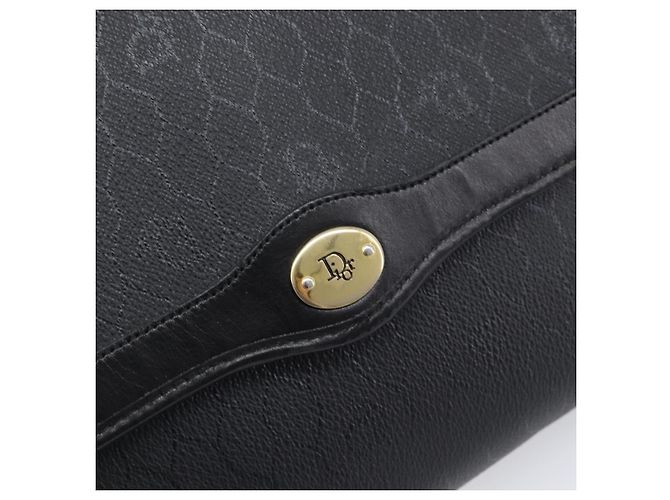 Borsa a tracolla Christian Dior Honeycomb Chain PVC Nero Tono Oro Auth 204705A - vista 15