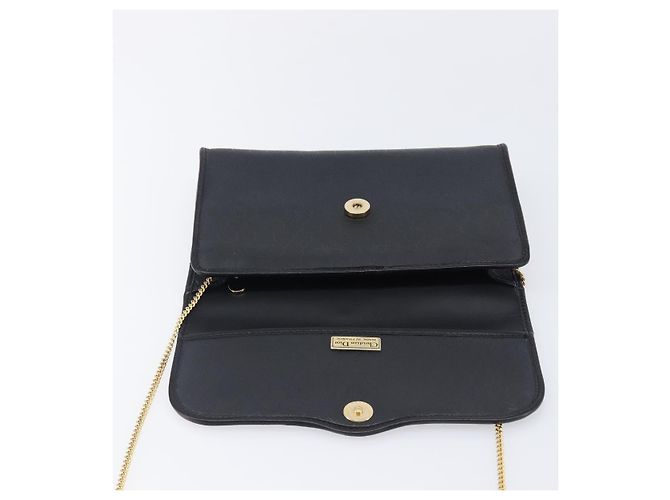 Borsa a tracolla Christian Dior Honeycomb Chain PVC Nero Tono Oro Auth 204705A - vista 16