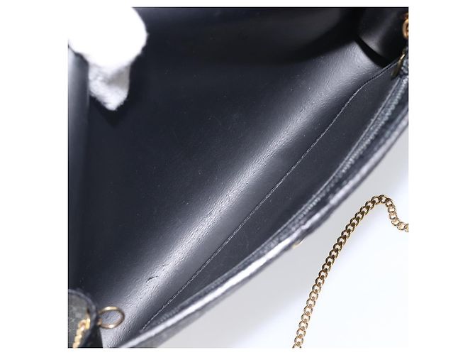 Borsa a tracolla Christian Dior Honeycomb Chain PVC Nero Tono Oro Auth 204705A - vista 18