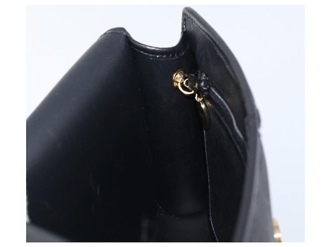 Borsa a tracolla Christian Dior Honeycomb Chain PVC Nero Tono Oro Auth 204705A - vista 19