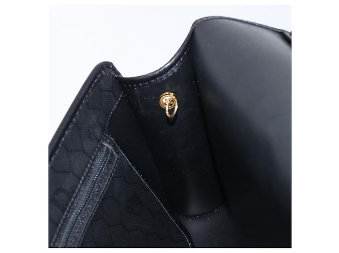 Borsa a tracolla Christian Dior Honeycomb Chain PVC Nero Tono Oro Auth 204705A - vista 20