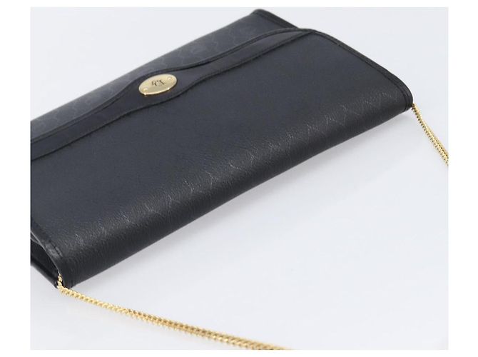 Borsa a tracolla Christian Dior Honeycomb Chain PVC Nero Tono Oro Auth 204705A - vista 6