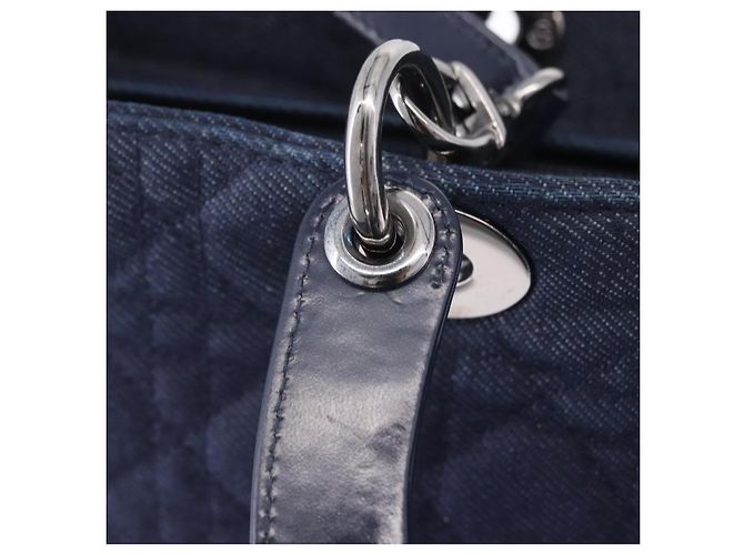Borsa Christian Dior Lady Dior Canage Denim 2way Blue Silver Auth ka6292V Argento - vista 11