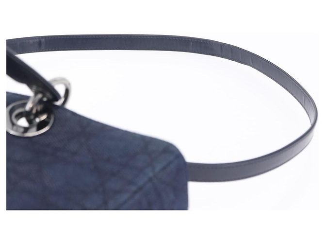 Borsa Christian Dior Lady Dior Canage Denim 2way Blue Silver Auth ka6292V Argento - vista 16