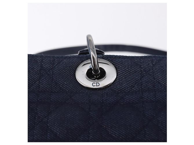 Borsa Christian Dior Lady Dior Canage Denim 2way Blue Silver Auth ka6292V Argento - vista 22