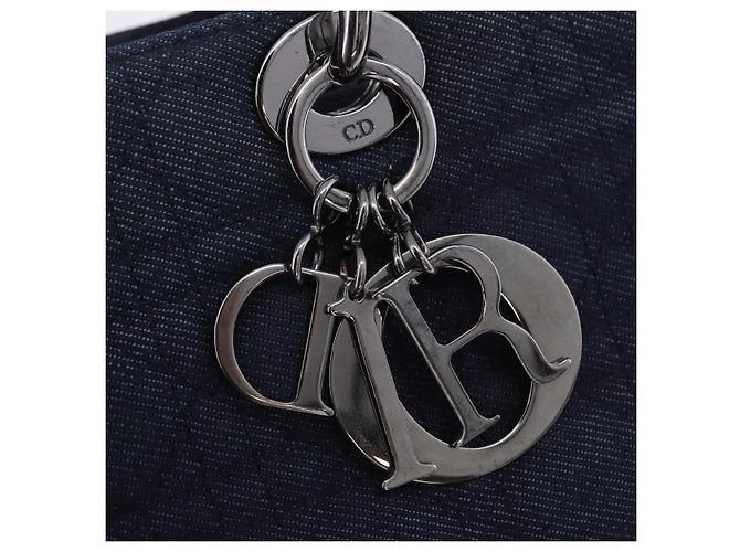 Borsa Christian Dior Lady Dior Canage Denim 2way Blue Silver Auth ka6292V Argento - vista 23