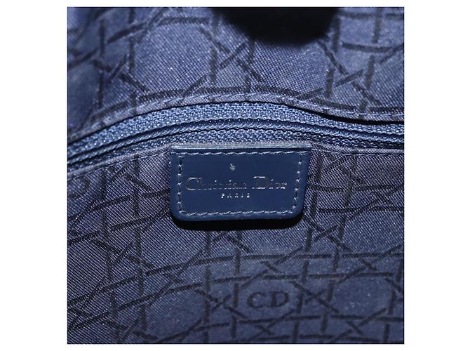 Borsa Christian Dior Lady Dior Canage Denim 2way Blue Silver Auth ka6292V Argento - vista 25
