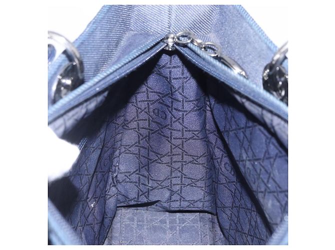 Borsa Christian Dior Lady Dior Canage Denim 2way Blue Silver Auth ka6292V Argento - vista 27