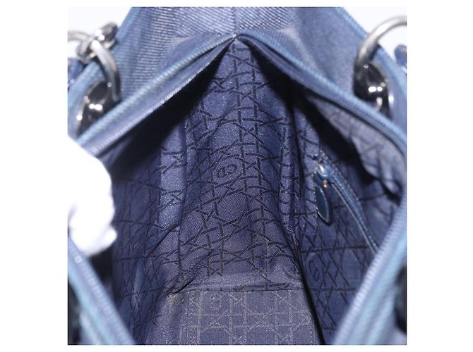 Borsa Christian Dior Lady Dior Canage Denim 2way Blue Silver Auth ka6292V Argento - vista 28