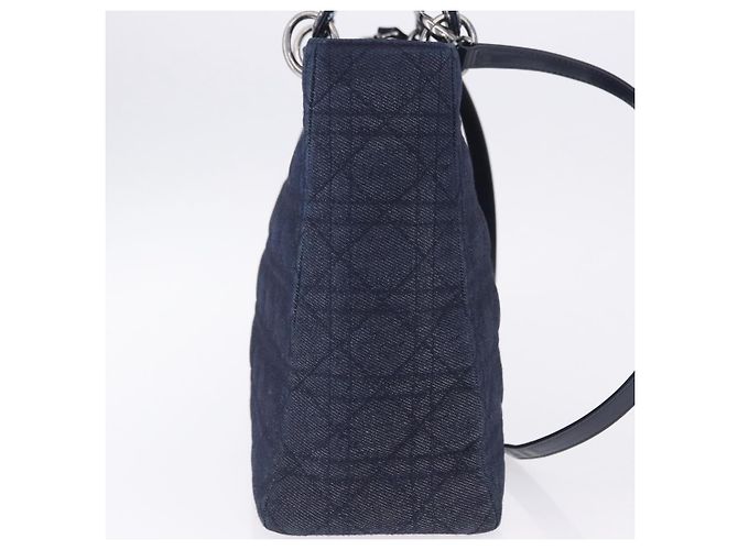 Borsa Christian Dior Lady Dior Canage Denim 2way Blue Silver Auth ka6292V Argento - vista 6