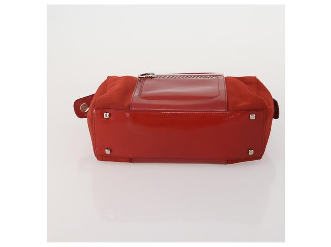 Borsa a tracolla Salvatore Ferragamo in pelle e tela set da 3 Orange White Auth 202776 Bianco Arancione - vista 7