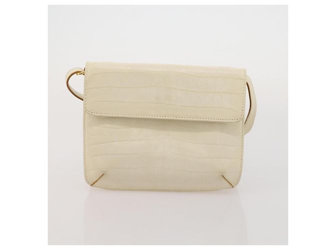 Borsa a tracolla Salvatore Ferragamo in pelle e tela set da 3 Orange White Auth 202776 Bianco Arancione - vista 9