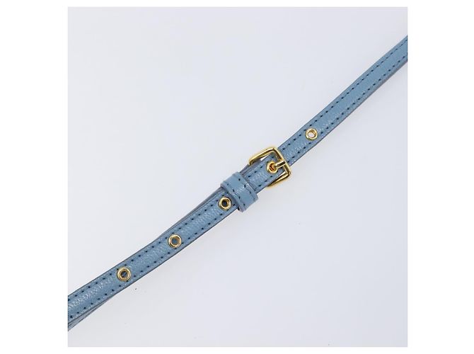 Borsa a tracolla Miu Miu in pelle oro azzurro Auth 204334A D'oro Blu chiaro - vista 10