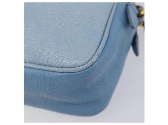 Borsa a tracolla Miu Miu in pelle oro azzurro Auth 204334A D'oro Blu chiaro - vista 12