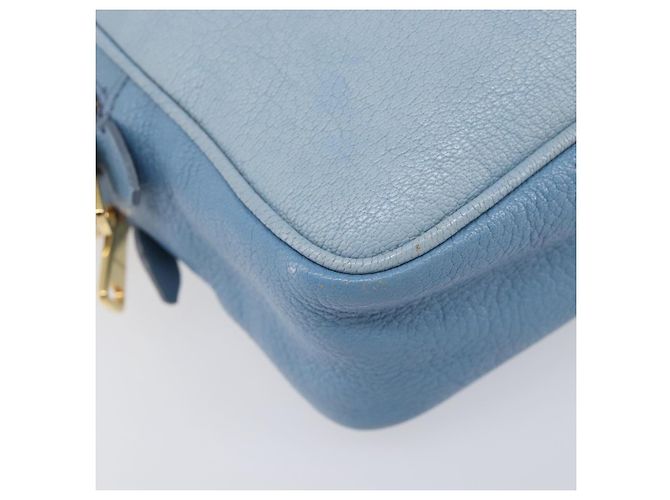 Borsa a tracolla Miu Miu in pelle oro azzurro Auth 204334A D'oro Blu chiaro - vista 13