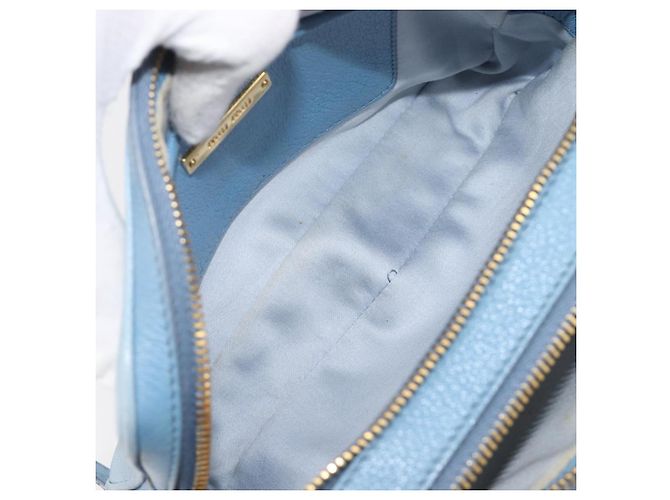 Borsa a tracolla Miu Miu in pelle oro azzurro Auth 204334A D'oro Blu chiaro - vista 20