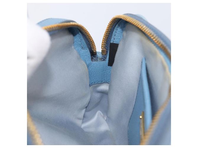 Borsa a tracolla Miu Miu in pelle oro azzurro Auth 204334A D'oro Blu chiaro - vista 22