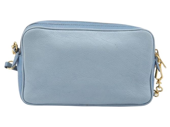 Borsa a tracolla Miu Miu in pelle oro azzurro Auth 204334A D'oro Blu chiaro - vista 3