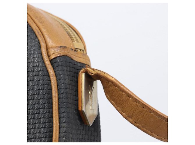 Autre Marque Borsa a tracolla SAINT LAURENT PVC Canvas Black Gold Auth 203496 Nero D'oro - vista 13