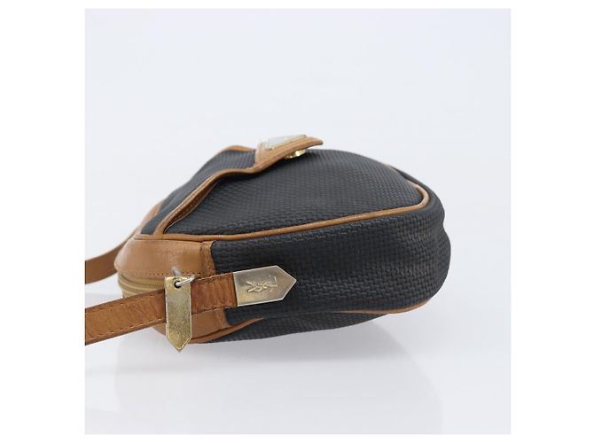 Autre Marque Borsa a tracolla SAINT LAURENT PVC Canvas Black Gold Auth 203496 Nero D'oro - vista 5