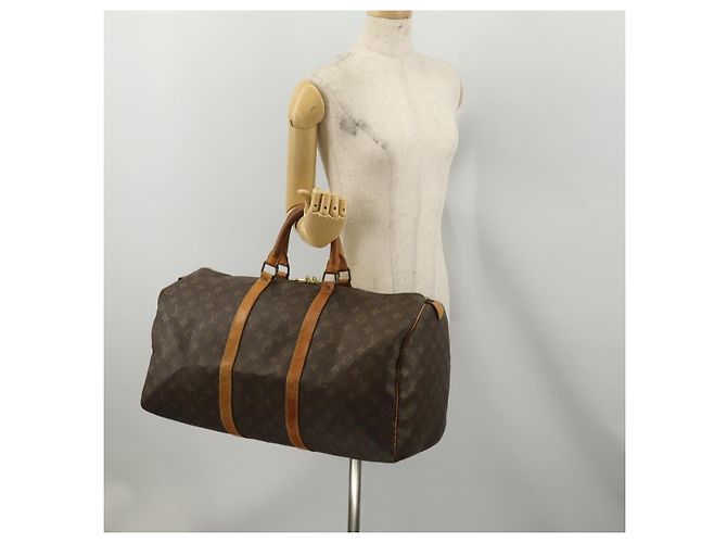 LOUIS VUITTON Monogram Keepall 50 Boston Bag M41426 LV Auth 202283A Monogramm - Ansicht 23