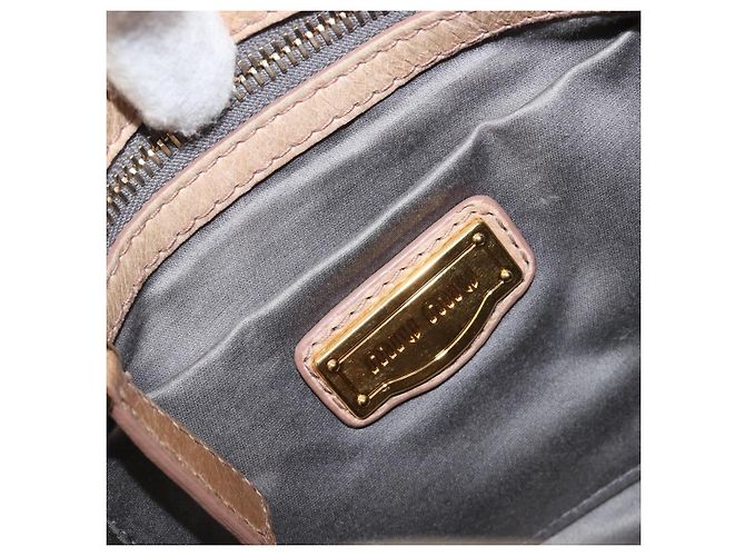 Borsa a mano Miu Miu Matelassé in pelle beige e oro autentica BA15801V D'oro - vista 21
